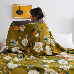 Yickyue Nordic Throw Blanket Cotton Gauze Sofa Towel Adult Summer Blanket Office Nap Air Conditioning Blanket King Size Bedspread