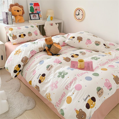 YICKYUE - White Black Milk Cow Bedding Set Single Twin Full Queen Size Duvet Cover Set Boys Girls 150x200 Flat Sheet Pillowcase Bed Linen