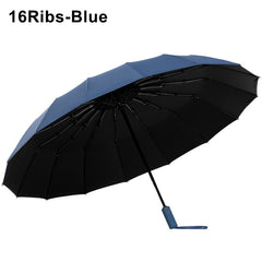16Ribs Large Strong Fully Automatic Umbrella Folding Rain Men Women Luxury Business Male Umbrella Windproof