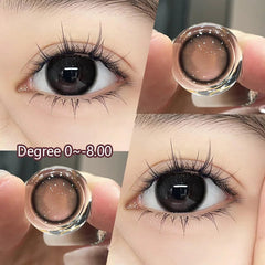 YICKYUE - 1 Pair Contact Lenses for Eyes Natural Myopia Prescription Korean Colorful Cosmetics Beauty Pupils New Free Shipping
