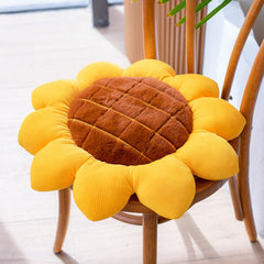 Lovely Sun Flower Plush Seat Cushion Soft Fluffy Indoor Home Decor Cushions Chair Cushion Pillows for Living Room Couch Pillow