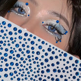 YICKYUE - Royal Blue Water Rhinestone Under Eye Sticker Decorative Face Decoration Pearl Water Shiny Sticker Sparkling Stage Makeup