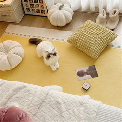 YICKYUE - Soft Bedroom Carpet Solid Color Chenille Rugs Elegant Lace Decoration Carpet Living Room Sofa Coffeetable Mat Room Bedside Mat