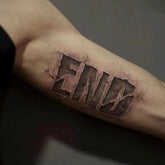 Waterproof Temporary Tattoo Sticker Alphabet End Design Body Art Fake Tattoo Flash Tattoo Arm Leg Male