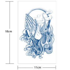 YICKYUE - 8pc/Lot Juice Tattoo Stickers Sexy Female Moon Heart Pattern Fake Tattoo on Waist Body Art Waterproof Temporary Tattoo Sticker