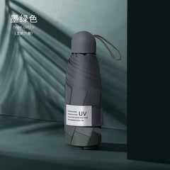 Mini Umbrella Windproof Anti-UV Protection 5 Folding 6 8 Ribs Portable Travel Women Pocket Parasol Children Rain Sunny Umbrella