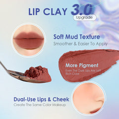 FOCALLURE 12 Colors Velvet Matte Canned Lip Mud Lipstick Lip Gloss Long Lasting Lip Balm Lip Glaze Women Lip Makeup Cosmetics