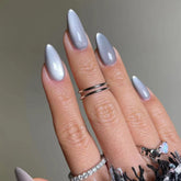 YICKYUE - 24pcs Removable Cat Eye Almond Nails, Press On Nails, Y2K Nails. press nail full cover nail, fake nail, by woman & girl y2k
