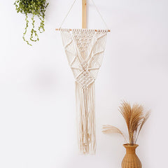 Macrame Wall Hanging Boho Decor Macrame Tapestry Indoor Flower Decoration Hanging Basket for Bedroom Living Room Wedding Decor