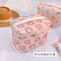 W&G Ins Shopper Bag Pencil Cases Large Capacity Cosmetic Bag Portable Storage Bag Toiletry Storage Bag Travel Bag Organizer