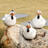 YICKYUE - 3PCS Creative Garden Fence Hen Resin Crafts Home Garden Courtyard Atmosphere Decoration Scene Layout Props and Ornaments