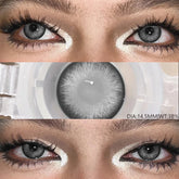 YICKYUE New Colored Contacts Lenses for Eyes Gray Contact Lenses Blue Eye Contacts Colorful Makeup Green Contacts Yearly 2pcs