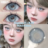 YICKYUE - 1Pair New Colored Contact Lenses Cosmetics For Eyes Natural Prescription Myopia Lenses Blue Beauty Pupil Free Shipping