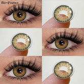 YICKYUE 2pcs Natural Color Contact Lenses for Eyes Brown Lenses Colorcon Korean Lenses Yearly Beauty Brown Eye Contacts Lens