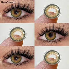 YICKYUE 2pcs Natural Color Contact Lenses for Eyes Brown Lenses Colorcon Korean Lenses Yearly Beauty Brown Eye Contacts Lens