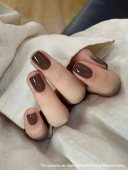 YICKYUE - 1pc 15ml Chocolate Brown Gel Nail Polish Starter Pure Soak Off No Wipe Nail Gel Polish Suitable For All Seasons