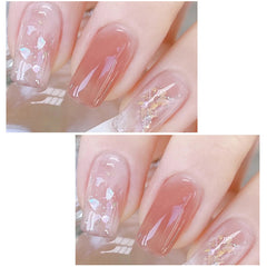 1 bottle 8ML Translucent Jelly gel nail polish nude nail supplies fast shipping Semi Permanent Need UV LED Base Top Coat