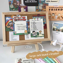 W&G Cork Board Kawaii Photography Background Board Wall Message Board Letters Accessories Postcard Photo Cork Board Decoration