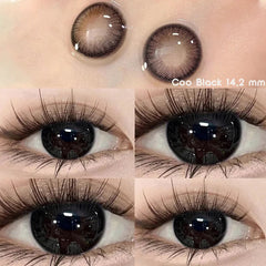 YICKYUE Color Contact Lenses with Diopters Korean Eye Contacts Lenses Colorcon Black Lenses High Quality Natural Optical Lenses