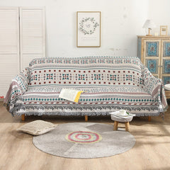 Nordic retro sofa blanket cover sofa towel knitted dust cover livingroom decor geometric bedspread picnic blanket boho rug