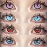 YICKYUE Contact Lenses for Halloween 2PCS Colored Contact Lenses Cosplay Purple Lenses 1Yearl Fashion Color Beauty Lenses Bio-essence
