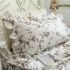 Yickyue New Vine flower print bedding set pastoral duvet cover bedding princess bedspread bed sheet for decor pillowcase bed clothes