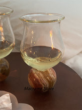 YICKYUE - Korean Ins Style Household Champagne Glass, Creative Cartoon, Marble, Apple Shape, Tall Wine Glass, New Year Gift