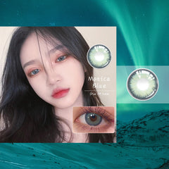 YICKYUE -2pcs/pair Natural Lenses 3 Tone Monica Series Contact Lenses Colored Lenses for Eyes Eye Contacts Yearly Use(DIA:14.5mm)