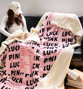 YICKYUE - Multifunctional Lambskin Blanket, Double-Sided Blanket, Thickened Warm Shawl, Ins Modern, Simple, Autumn and Winter