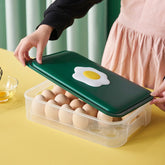 Kitchen 24 Grid Egg Container Plastic Refrigerator Egg Fresh-keeping Storage Box With Lid Duck Egg Box Egg Tray 2020 New