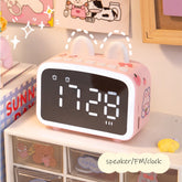 Yickyue Ins Digital Clock Snooze Clock Students Wake-up Clock Desktop Decoration Electronic Clock Swing Up Children Smart Alarm