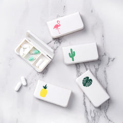 Portable Pill Box Travel Pill Case Medicine Box Travel Weekly Medicine Health Travel Case Holder Mini Cute Plastic Pill Box