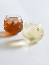 Lovely Little Flower High Borosilicate Tumbler Glass Office Drinking Cup Household Tea Cup Milk Coffee Cup Creative Cool Cup