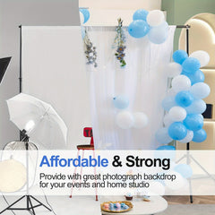 YICKYUE Backdrop Stand 10x7ft (WxH) Photo Studio Adjustable Background Stand, Metal Balloon Arch Stand, Wedding Arches For Ceremony, Rectangular Backdrop Stand For Anniversary Birthday Party Bridal Shower Decoration Home Decor