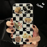 Bread coffee cake delicious soft silicone shockproof phone case for iphone x xr xsmax 12 mini 11 13 pro max 8 7 plus cute cover