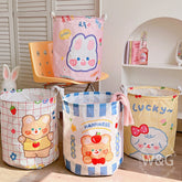 Cute Laundry Basket Large-capacity Dirty Clothes Basket Foldable Waterproof Storage Bucket Clothing Children's Toys Storage Bag