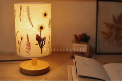 Mushrooms 9527 Homemade Ancient Style Plant Pressed Flower Table Lamp Bedroom Bedside Lamp Diy Material Package Birthday Gift