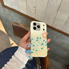 Cute IMD Bling Blue Foil Fish Phone Case for IPhone 15 16 Pro Max 17 Promax 14 Pro Max Shockproof Fish Soft Back Funda Cover
