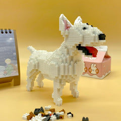 Balody 18245 American Pit Bull Terrier Dog Animal Pet 3D Model DIY Mini Diamond Blocks Bricks Building Toy for Children No Box