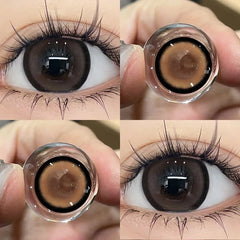 YICKYUE - 2pcs/Pair Korean Color Contact Lenses For Eyes Myopia Lenses Fashion Natural Beauty Pupil Student Cosmetic Contact Lens