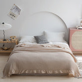 Waffle 100% Summer Quilt for Sleeping Lace Blankets Student Kids Bedspread Home Bed Linen