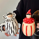 YICKYUE - Water Cup Strange Interesting Cute Doll Hand Held Mug Ceramic Milk Cup Coffee Cup Girl Gift Giving Home Halloween Decoration