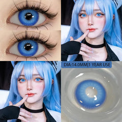 YICKYUE Cosplay Color Contact Lenses for Eyes Anime Purple Eyes Contacts Lenses Colorful Makeup Eyes Lenses Yearly 2pcs/pair