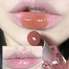 Yickyue Mirror Jelly Lipstick 4 Colors Moisturizing Natural Non-Stick Cup Tinted Lip Blam Red Brown Sexy Lasting Lips Makeup Cosmetic