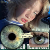 YICKYUE - Color Contact Lenses Green Lenses for Eyes 1 Pair Natural Look Brown Lenses Fashion Lenses Y2K Korean Lenses Beauty