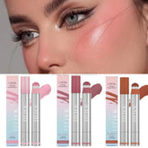 YICKYUE - Liquid Blush Cheek Tint Matte Blusher Moisturizing High Pigment Natural Long Lasting Face Highlighter Multi-purpose Stick Makeup