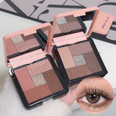 YICKYUE - 5-Color Shiny Eye Shadow Palette Gliiter Matte Korean Makeup Nude Brown Low Saturation Waterproof Rouge Contour Shadow Palette