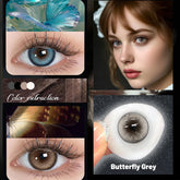 YICKYUE New 1pair Colored Contact Lenses for Eyes Brown Contacts Lens Fashion Blue Eye Lenses Half Yearly Gray Color Contacts