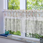 American Panel Curtains for Kitchen Windows Short Turkish Curtains Floral Lace Short Curtains for Living Room Bedroom Home Decor