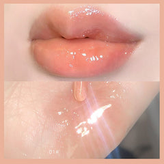 Yickyue Mirror Water Jelly Lip Gloss Lip Glaze Transparent Glass Lip Oil Waterproof Lasting Liquid Lipstick Lip Gloss Lips Cosmetics